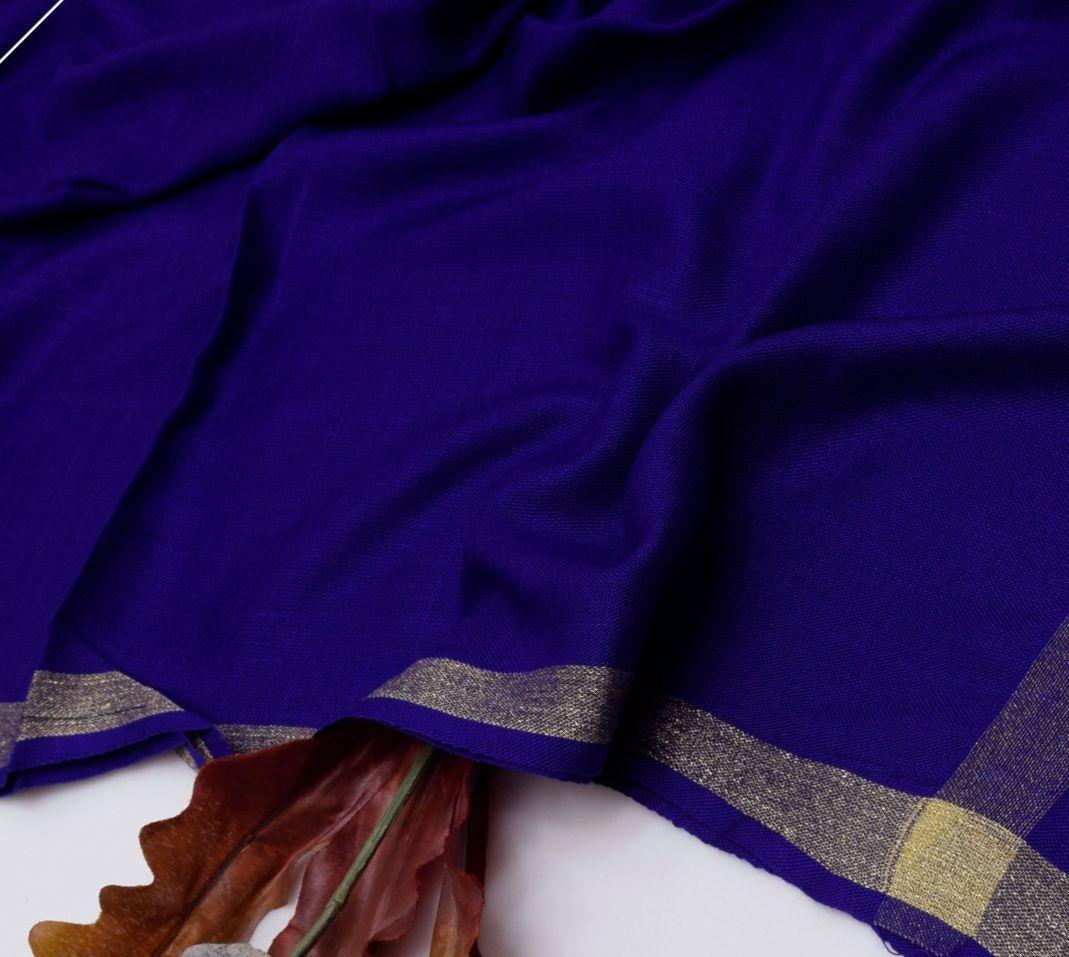 Women’s Plain Blue Pashmina Shawl – Soft & Elegant Winter Wrap