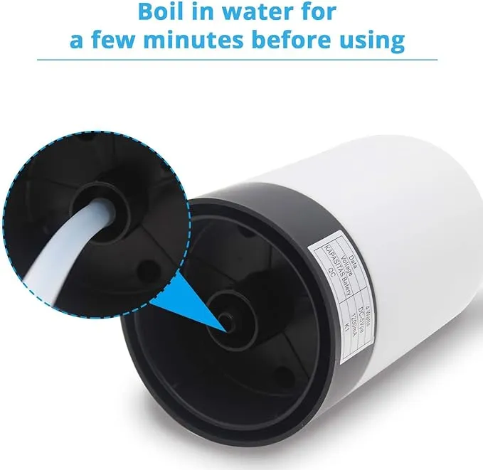 FRAKIN Portable Electric Water Bottle Pump, Universal USB-Rechargeable Dispenser with On/Off Switch for Camping, Kitchen, and Workshop