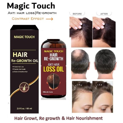 Magic Touch 60ml Organic Hair Growth & Anti-Hair Fall Oil: The Natural Solution for Hair Revitalization