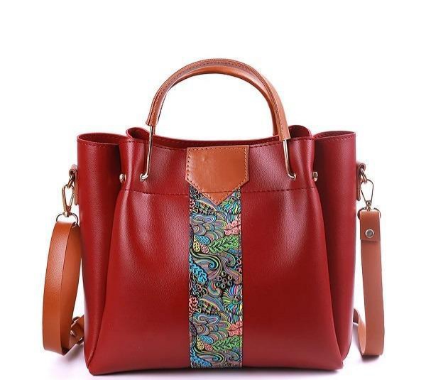 4-Piece Women’s PU Leather Shoulder Bag Set with Pouch, Clutch & Card Diary