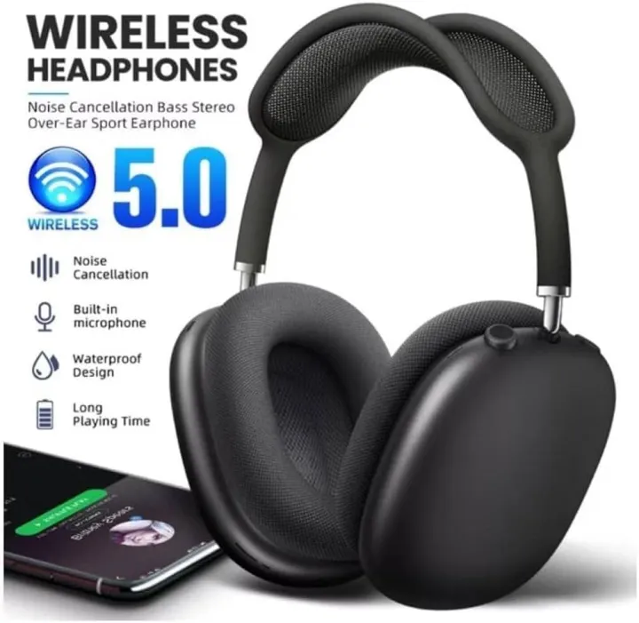 P9 Wireless Bluetooth Headphones / gionee handsfree/ Handsfree Realme_ / Earphone Realme_ for Surround Sound Best for Online Class,Gaming, Streaming, and Listening Music
