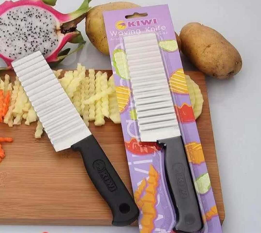 Professional Grade Potato & Vegetable Cutter – Durable Black Stainless Steel Design