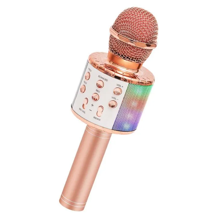 Wireless Bluetooth Karaoke Microphone for Kids and Adults, Portable Handheld Singing Mic, Fun Gift for Boys and Girls