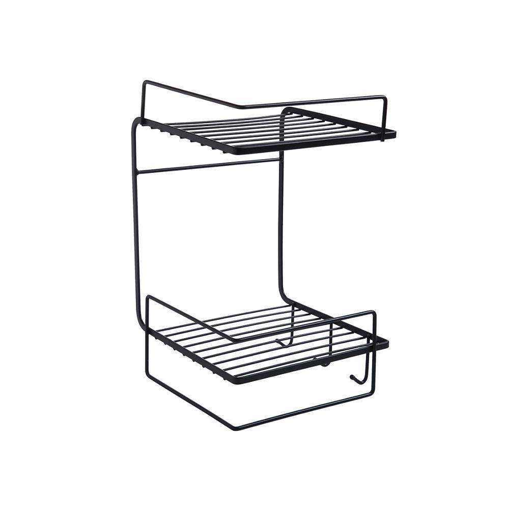 Black Stainless Steel Organizer – Durable Tool Storage Rack for Efficient Space Saving & Easy Access