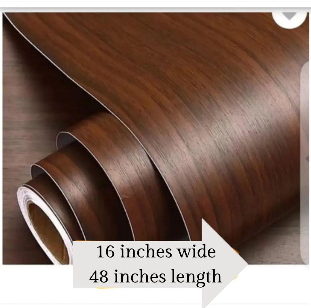 Elegant Brown Abstract Vinyl Wall Sticker - Self-Adhesive Modern Home Decor Mural (48" x 16")