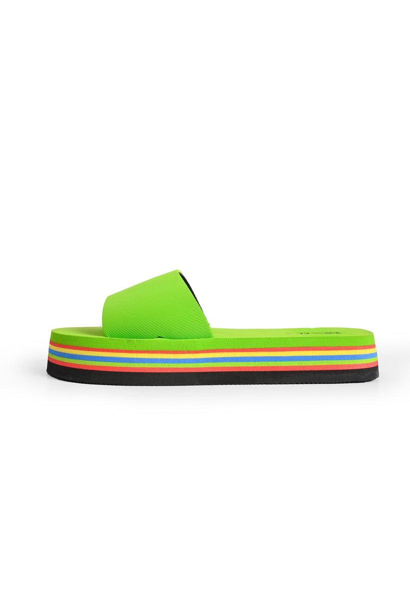 Women's Green EVA Sandals - Casual Lightweight Summer Slides | Non-Slip Comfort Footwear