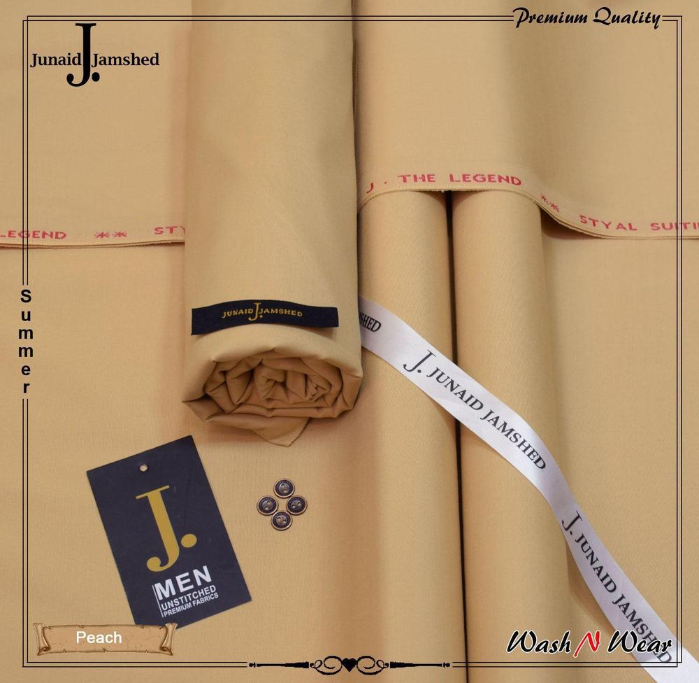 Premium Boski Plain Brown Unstitched Suit – Summer Collection