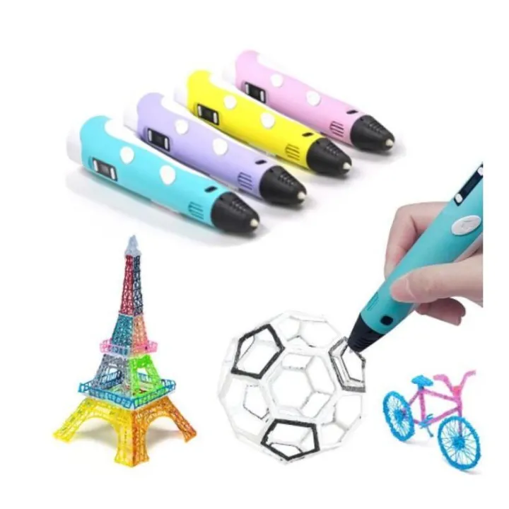 3D Printing Pen with LCD Display, Includes 3 Random PLA Filament Colors – Creative Drawing Tool for Kids and Adults