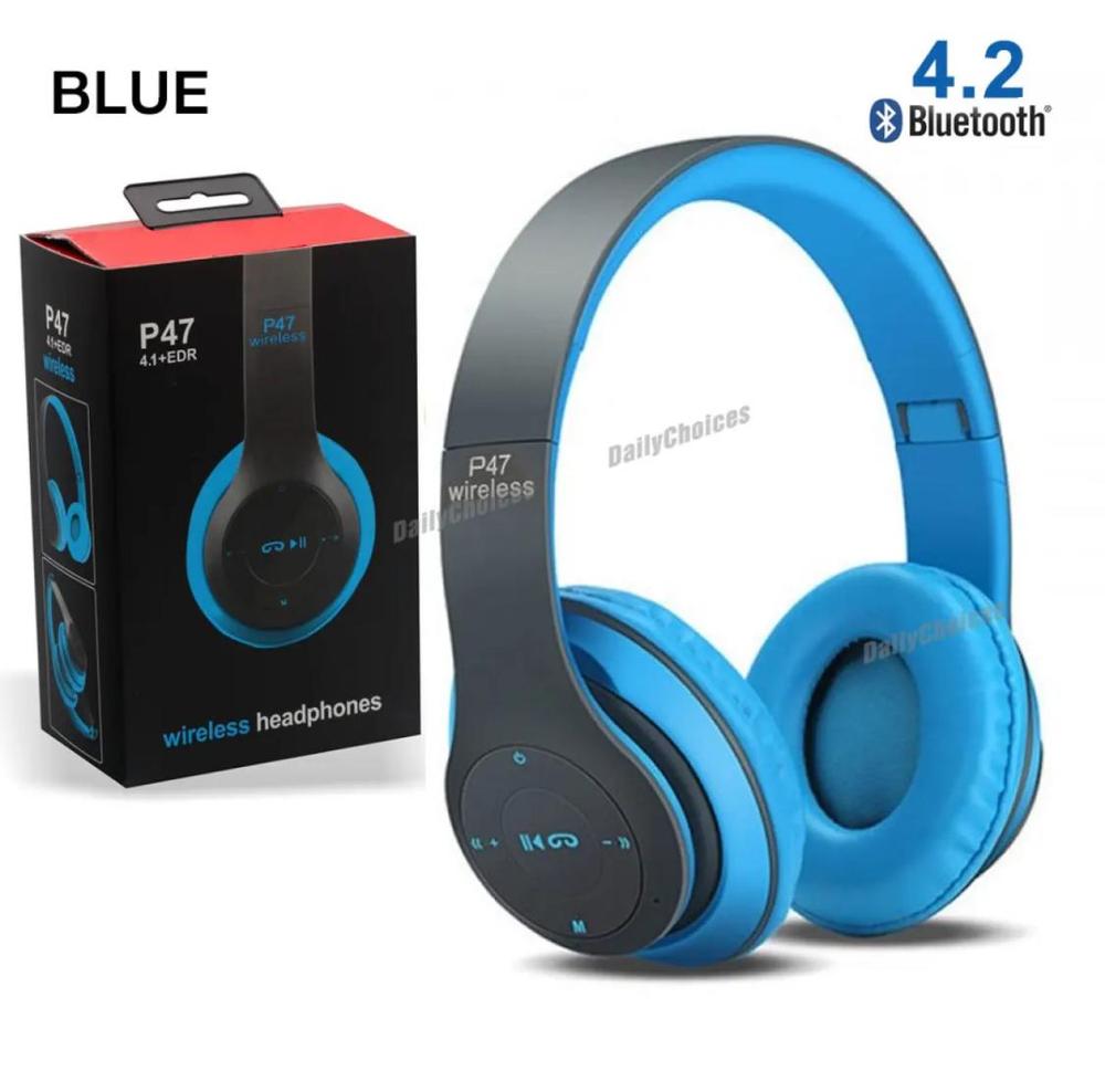Wireless Stereo Bluetooth Headphones with FM Radio, TF Card & AUX Support