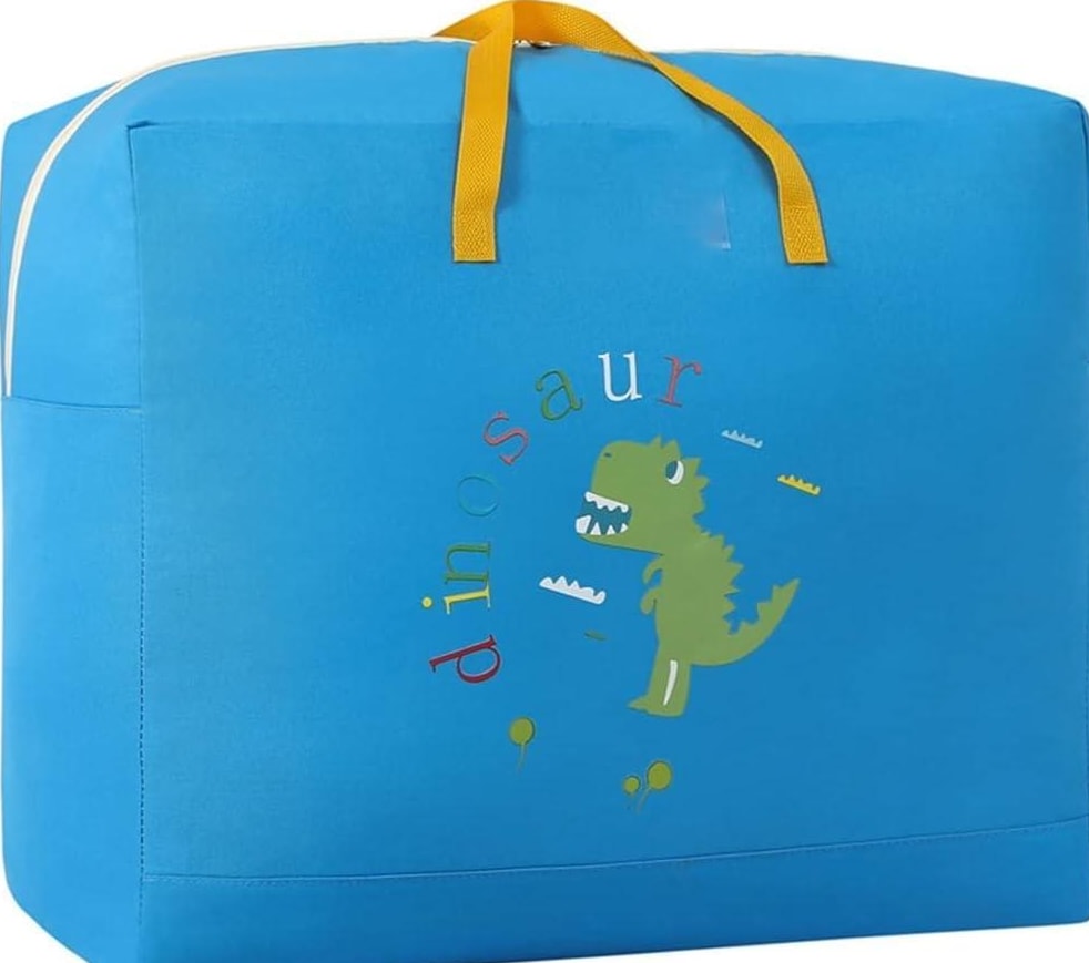 Unisex Linen Multi-Purpose Baby Diaper Bag – Spacious Blue Baby Travel & Storage Bag