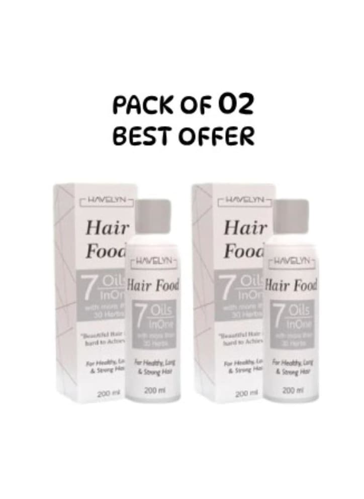 7 in 1 Hair Food Oil for Hair Growth – 400ml Value Pack (2 x 200ml) | Natural Hair Strengthening & Shine Treatment