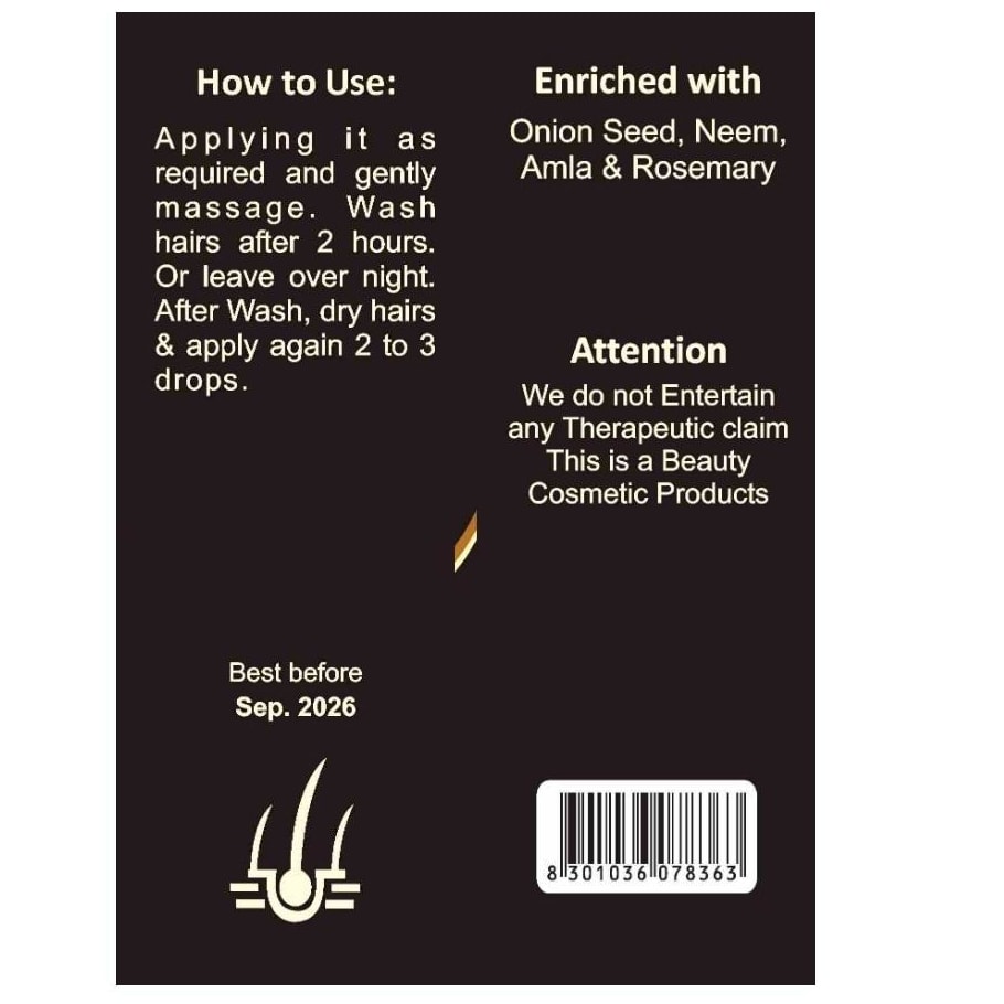 Magic Touch 60ml Organic Hair Growth & Anti-Hair Fall Oil: The Natural Solution for Hair Revitalization