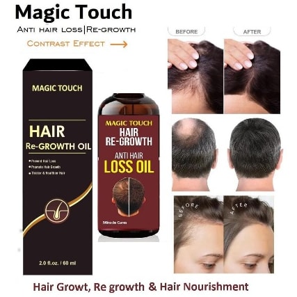 Magic Touch 60ml Organic Hair Growth & Anti-Hair Fall Oil: The Natural Solution for Hair Revitalization