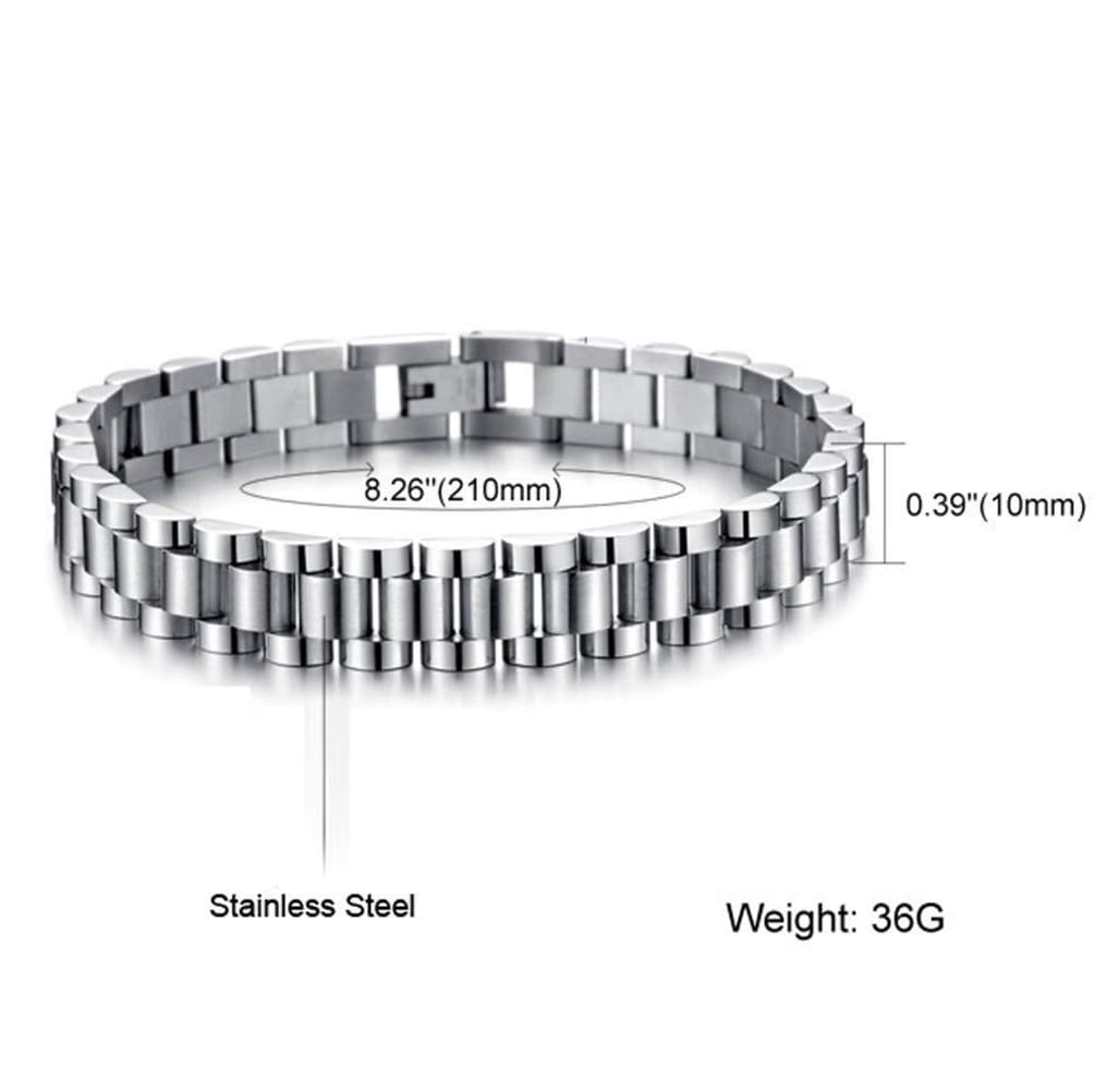 Gold Plated Unisex Chain Bracelet | Adjustable Stainless Steel Jewelry