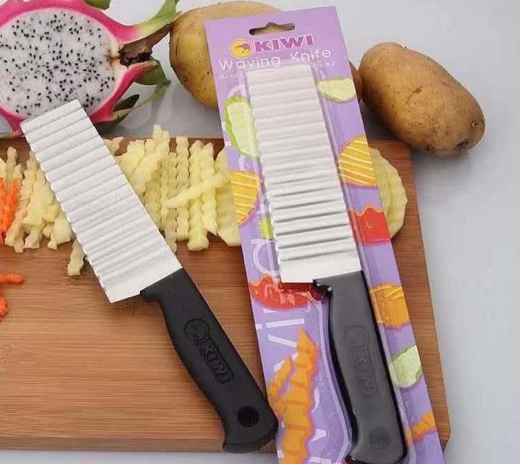 Professional Grade Potato & Vegetable Cutter – Durable Black Stainless Steel Design