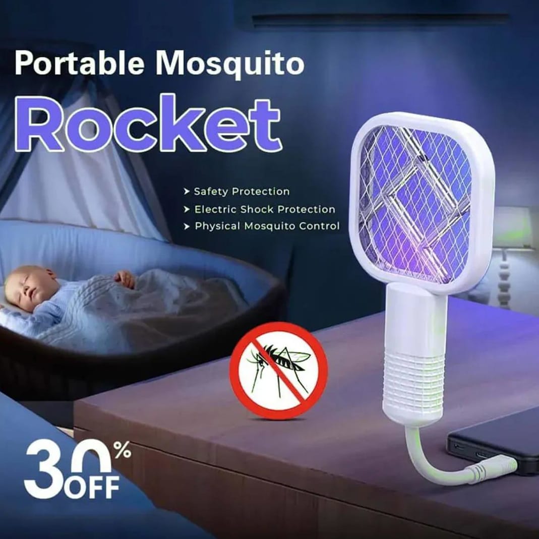 Portable Electric Mosquito Swatter – Safe, Chemical-Free & Durable Insect Killer