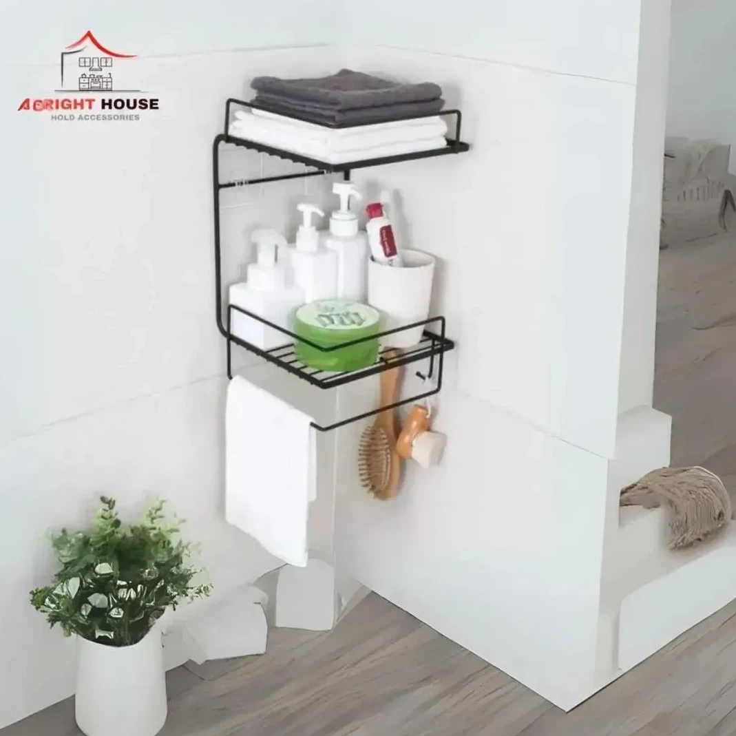 Premium 2-Tier Iron Mug Stand – Durable Kitchen Cup Organizer Rack with Space-Saving Black Finish for Home & Office Use in Pakistan