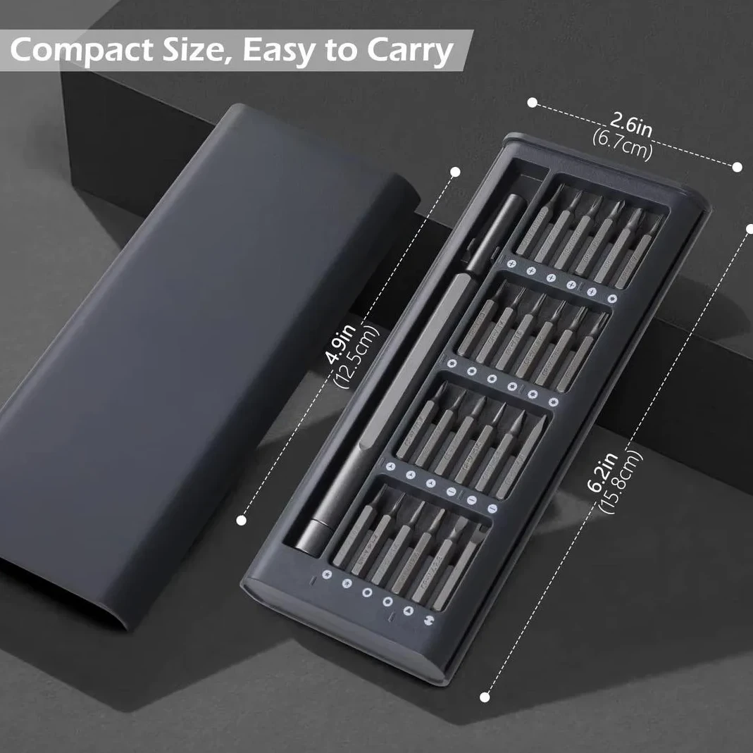 25-in-1 Precision Screwdriver Set – Chrome Vanadium Steel Tool Kit with Portable Case for Home & Electronics Repair