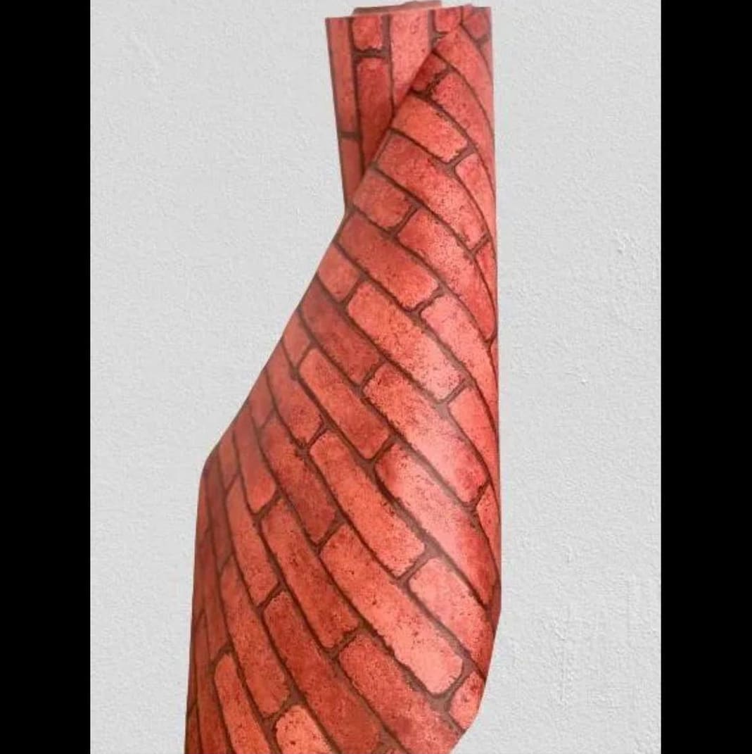 Red 3D Calligraphy Wall Sticker – Elegant Vinyl Décor (48" x 16")