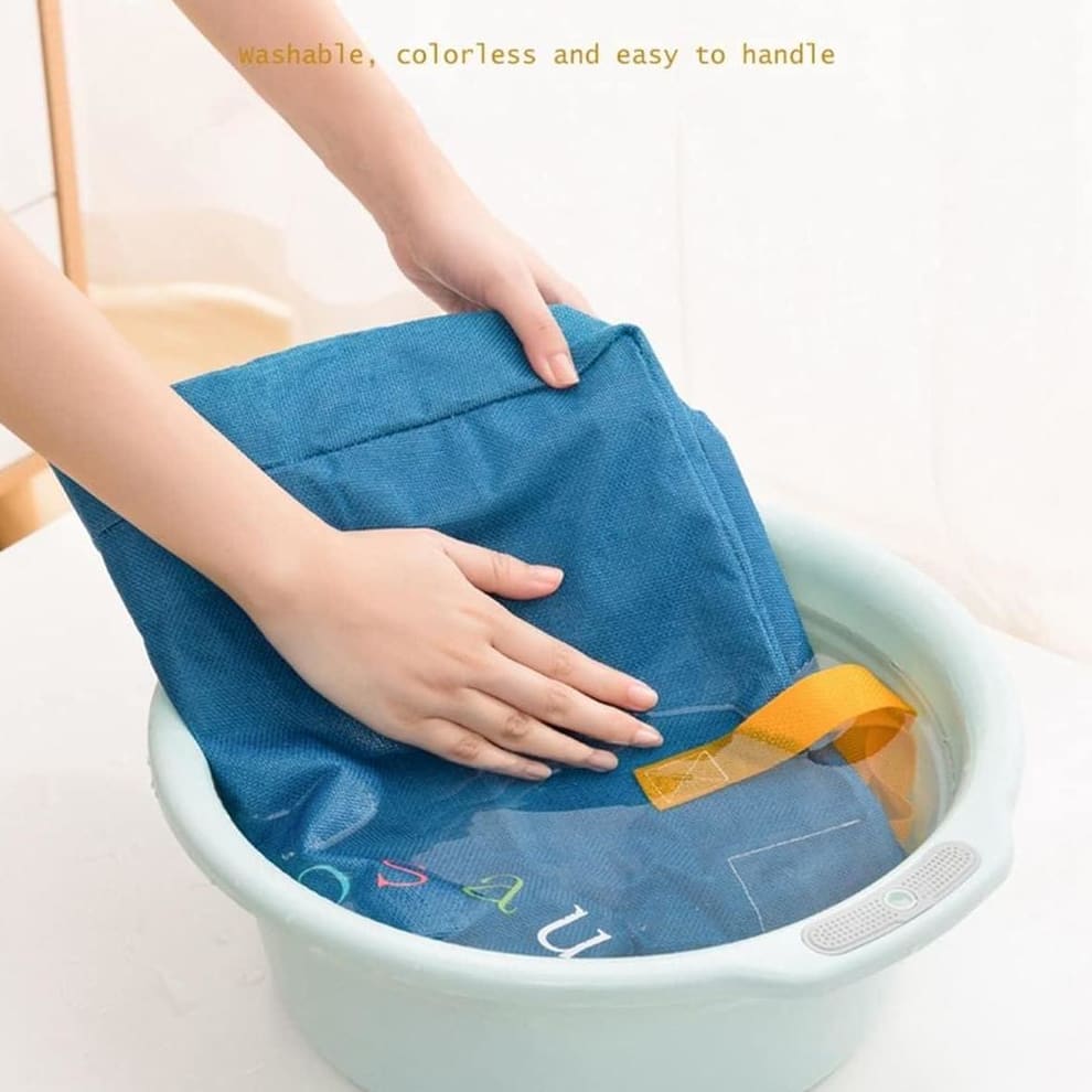 Unisex Linen Multi-Purpose Baby Diaper Bag – Spacious Blue Baby Travel & Storage Bag