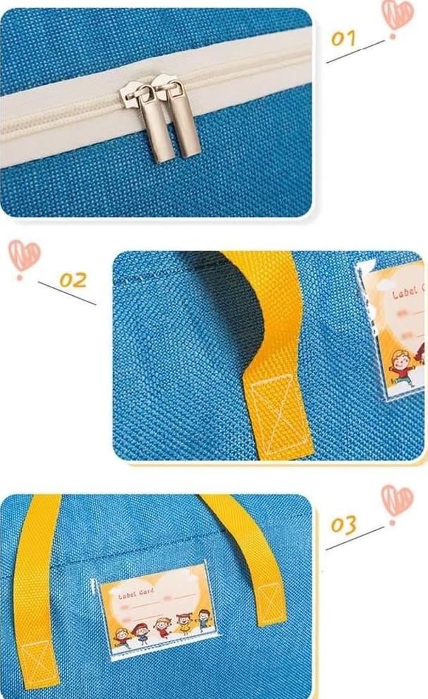 Unisex Linen Multi-Purpose Baby Diaper Bag – Spacious Blue Baby Travel & Storage Bag