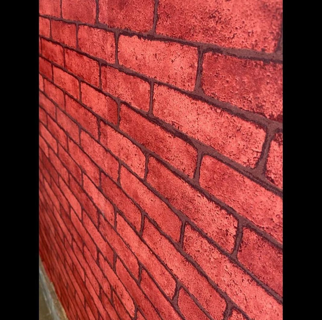 Red 3D Calligraphy Wall Sticker – Elegant Vinyl Décor (48" x 16")