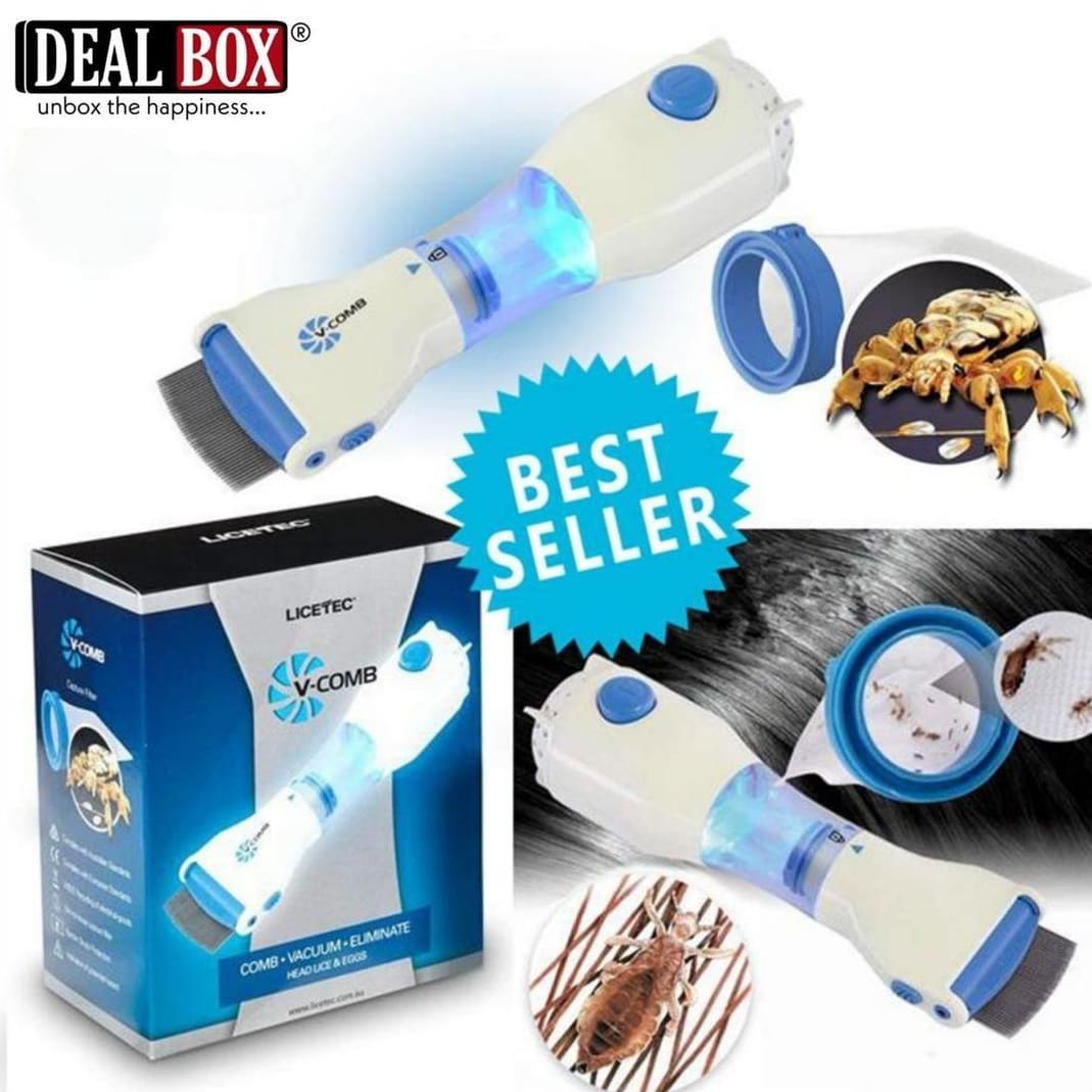 Durable Electric Anti-Lice V-Comb | 1 Pc Premium Lice Removal Tool for Kids & Adults