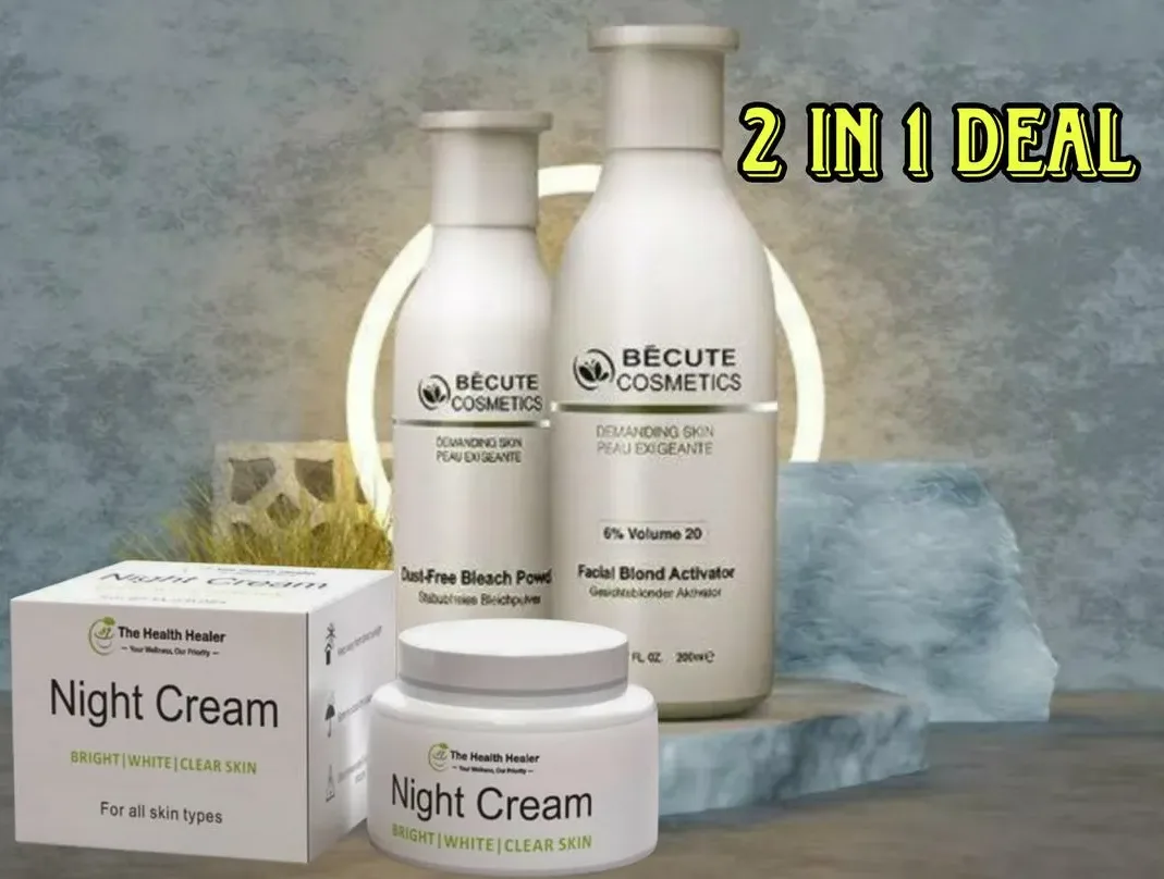 2-In-1 Skincare Bundle: Becute Skin Polisher with Activator & Rejuvenating Night Cream – Pack of 2