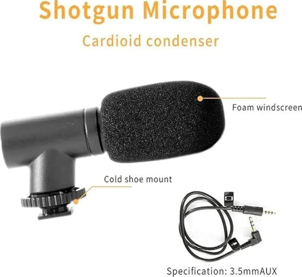 Professional All-in-One Vlogging Kit – Portable Content Creation Set with Tripod & Lighting for YouTube, TikTok, and Photography – Durable ABS – Universal Compatibility (Black)