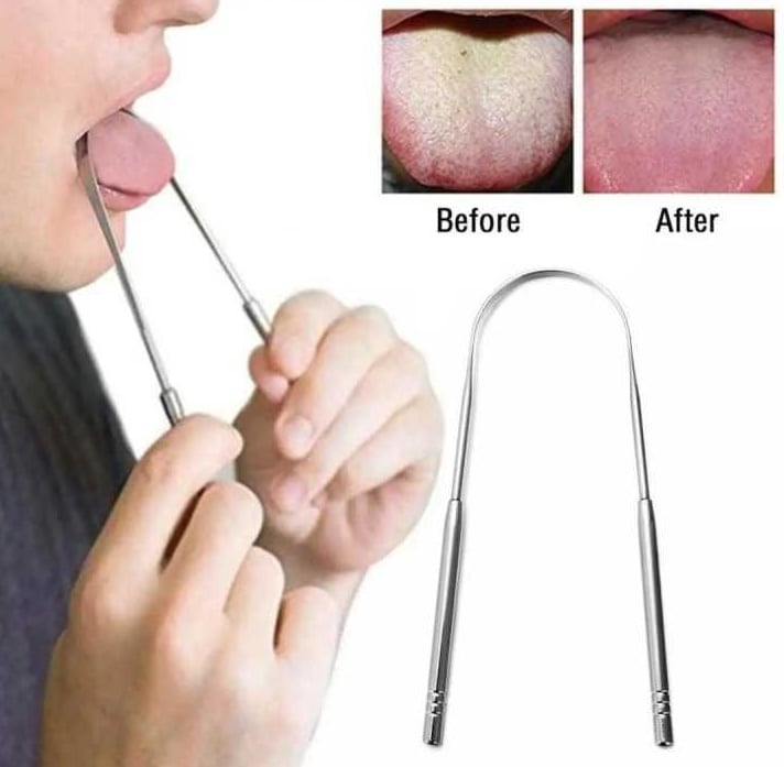 Stainless Steel Tongue Cleaner for Daily Oral Hygiene – Effective Bacteria Removal for Fresh Breath