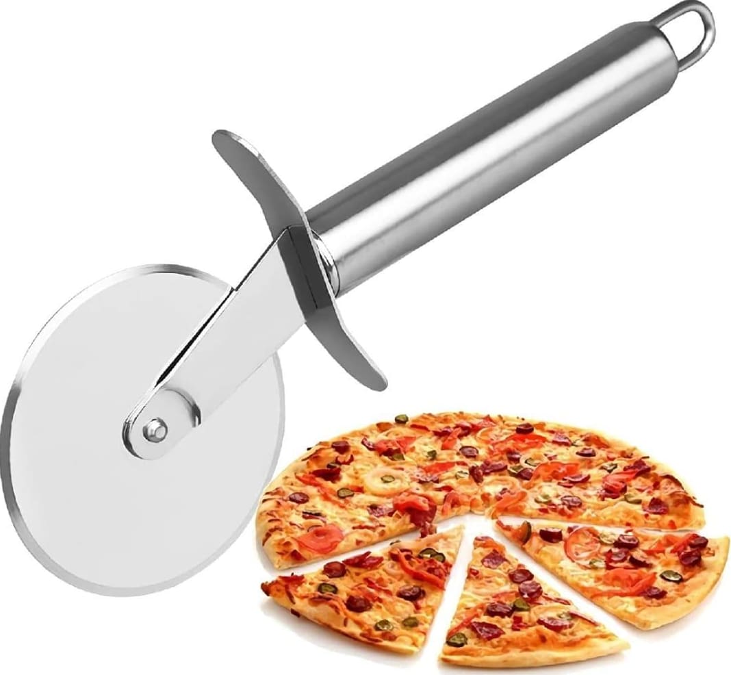 Premium Stainless Steel Pizza Cutter – Sharp Blade, Ergonomic Handle, Safe & Durable Kitchen Tool