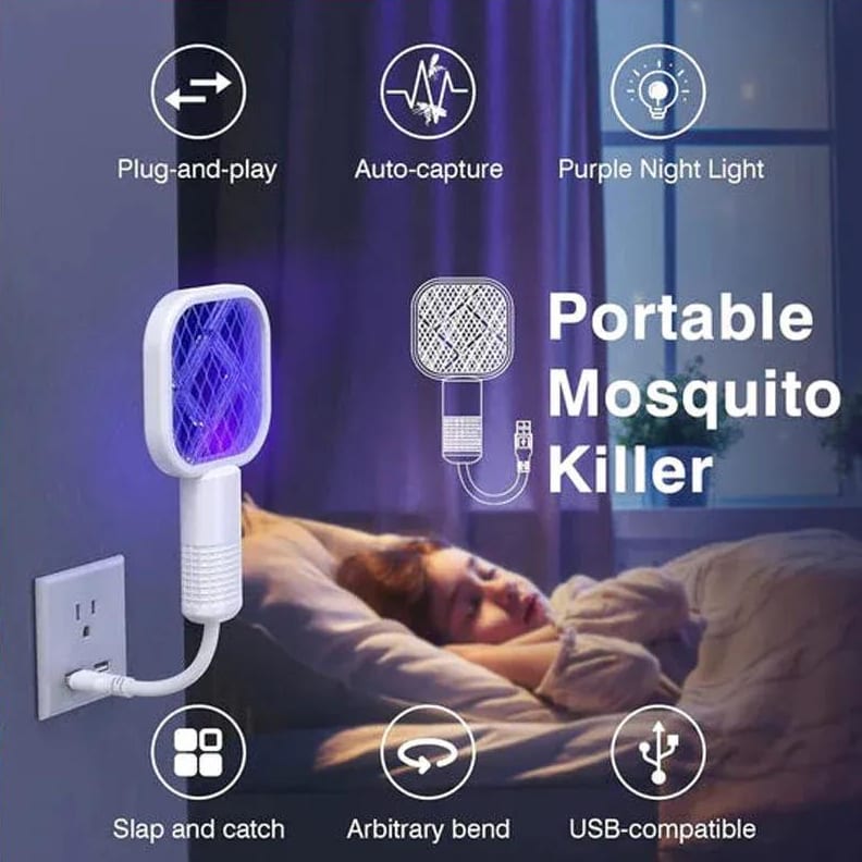 Portable Electric Mosquito Swatter – Safe, Chemical-Free & Durable Insect Killer
