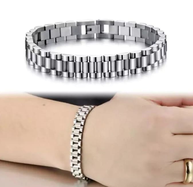 Gold Plated Unisex Chain Bracelet | Adjustable Stainless Steel Jewelry