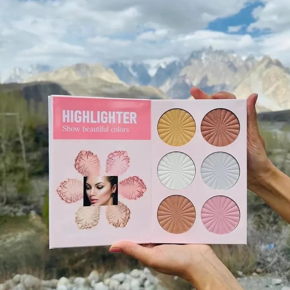 Professional 4-in-1 All-in-One Makeup Palette Book – Eyeshadow, Blush, Contour, Highlighter & Eyebrow Powder Kit | Long-Lasting & Waterproof