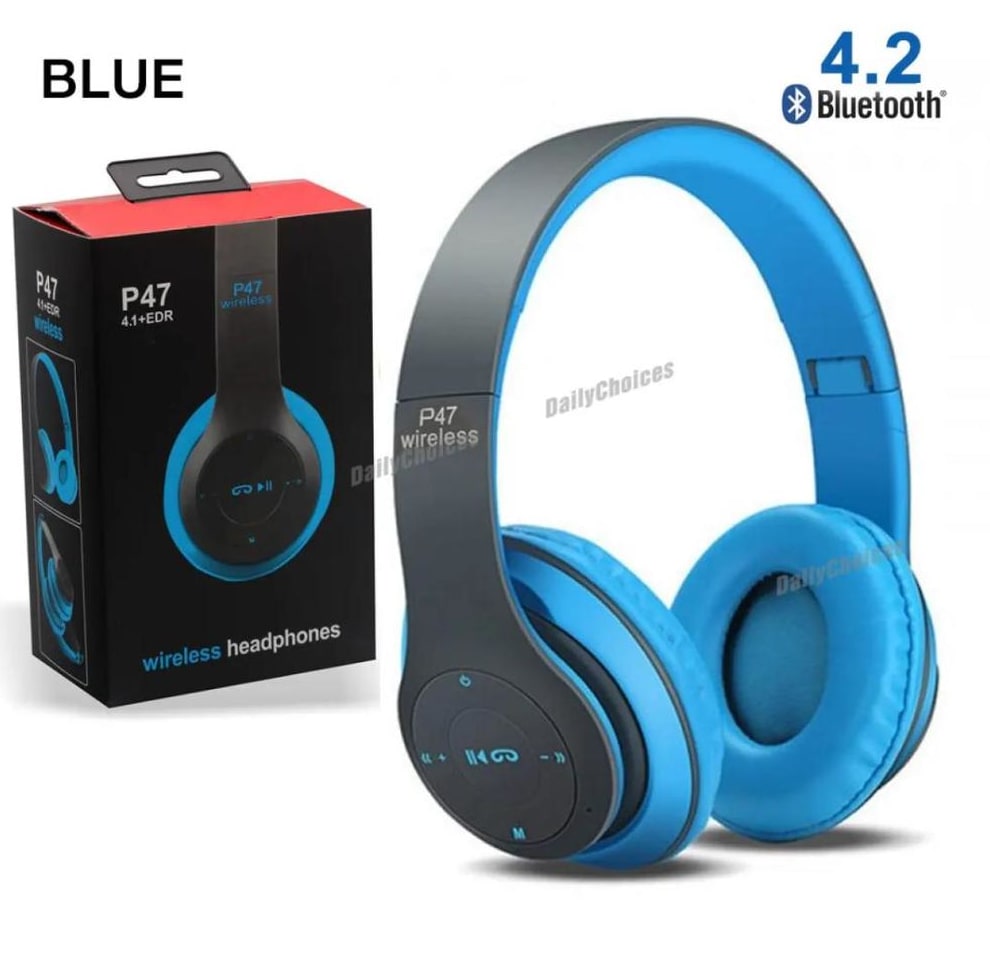 Wireless Stereo Bluetooth Headphones with FM Radio, TF Card & AUX Support
