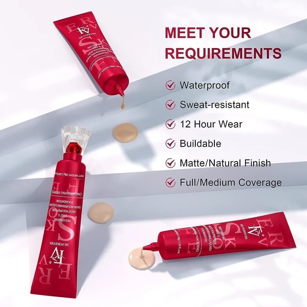 Red Diamond Long-Lasting Waterproof Liquid Foundation - 30g