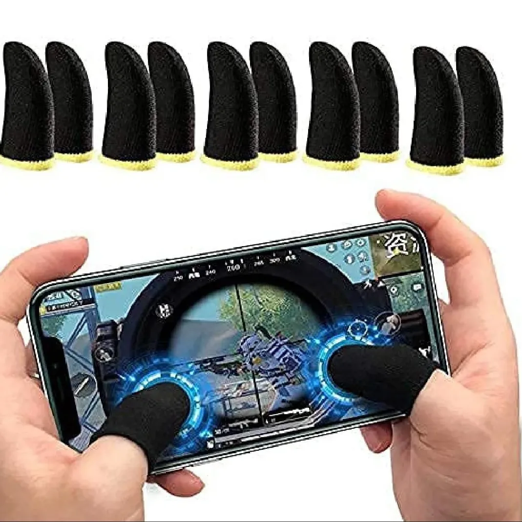 Gaming Thumb Sleeves Pack of 20 | Anti-Sweat, Ultra-Smooth for PUBG, Free Fire & Mobile Gaming