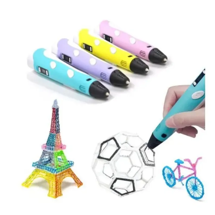3D Printing Pen with LCD Display, Includes 3 Random PLA Filament Colors – Creative Drawing Tool for Kids and Adults