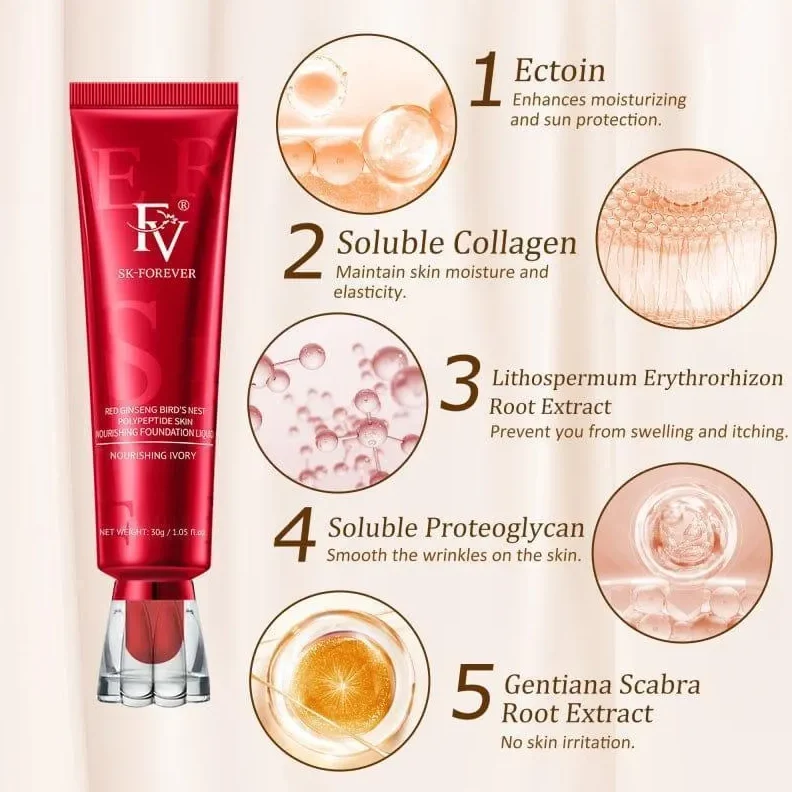 Red Diamond Long-Lasting Waterproof Liquid Foundation - 30g