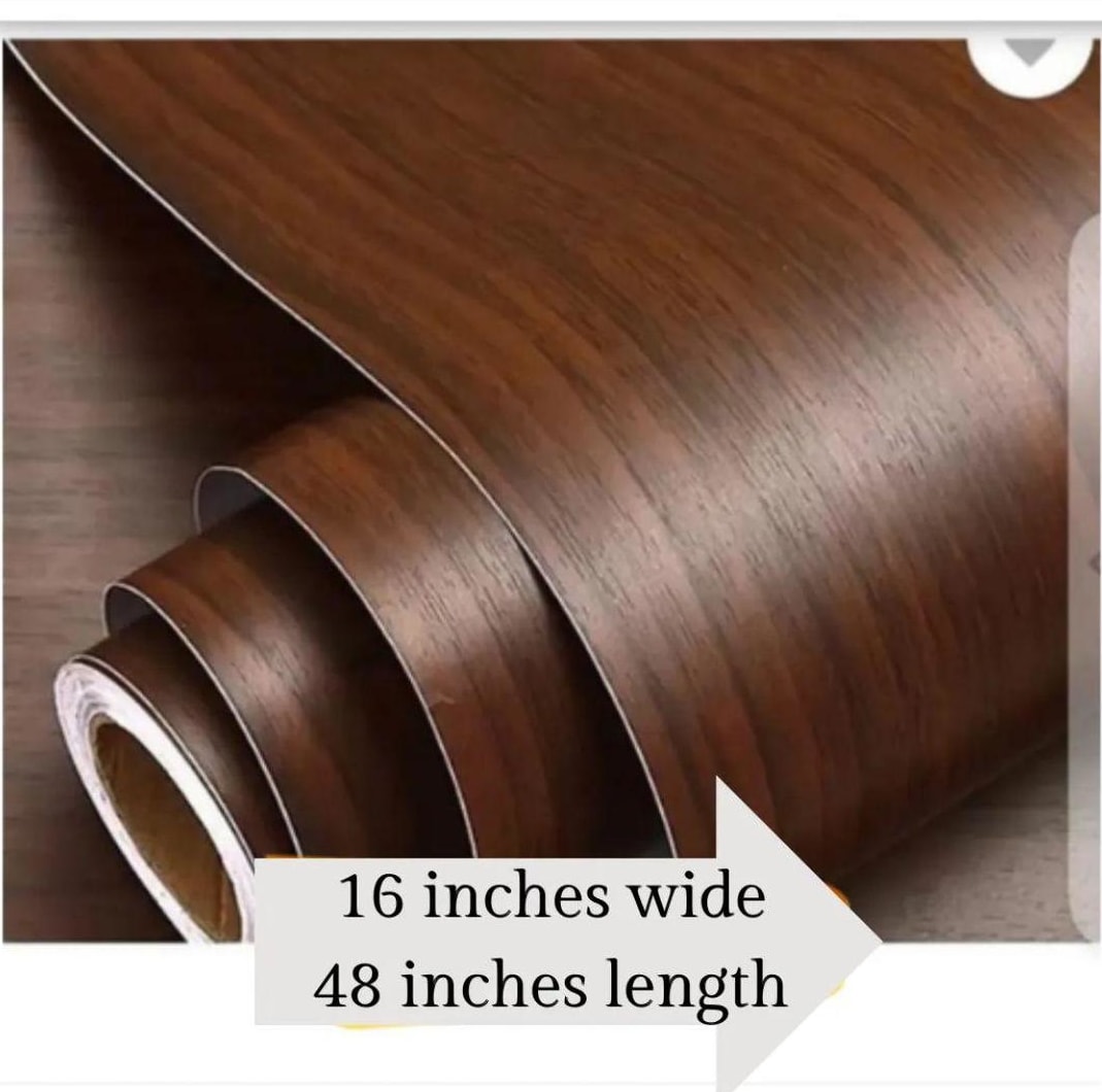 Elegant Brown Abstract Vinyl Wall Sticker - Self-Adhesive Modern Home Decor Mural (48" x 16")