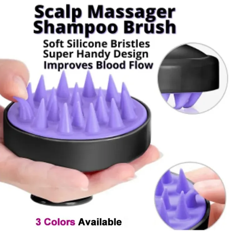 Silicone Shampoo Brush Clean The Scalp Thoroughly Scalp Massage Easy Foam Head Massage Brush Shampoo Brush Bath Comb Care Tool