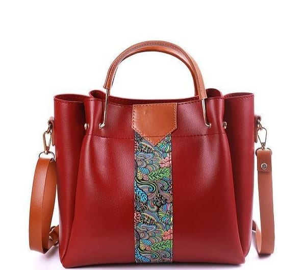 4-Piece Women’s PU Leather Shoulder Bag Set with Pouch, Clutch & Card Diary