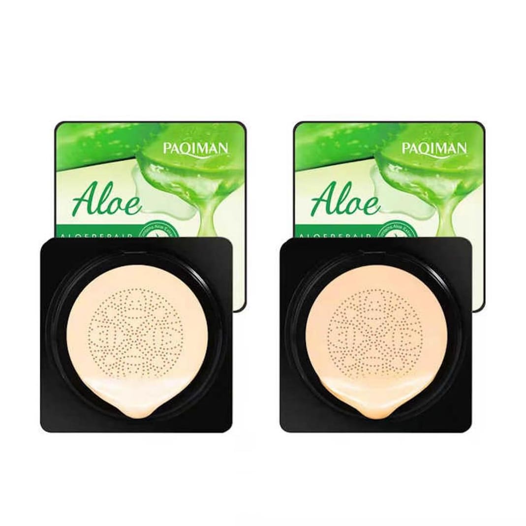 Aloe Vera Air Cushion BB Cream – Hydrating Gel Formula, Natural Beige Shade with Medium Coverage & Dewy Finish
