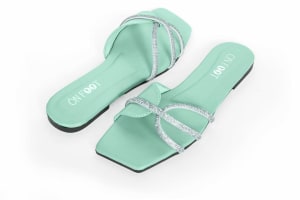 Women's Green Rexine Fancy Flats - Comfortable Formal Casual Footwear for Office & Everyday Wear | Sizes 36-41