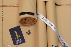 Premium Boski Plain Brown Unstitched Suit – Summer Collection