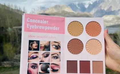 Professional 4-in-1 All-in-One Makeup Palette Book – Eyeshadow, Blush, Contour, Highlighter & Eyebrow Powder Kit | Long-Lasting & Waterproof