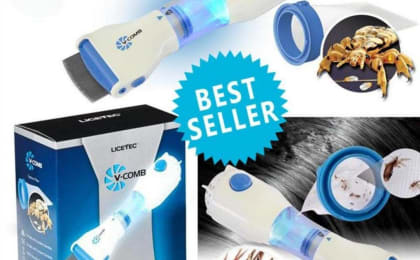 Durable Electric Anti-Lice V-Comb | 1 Pc Premium Lice Removal Tool for Kids & Adults
