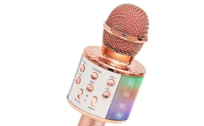 Wireless Bluetooth Karaoke Microphone for Kids and Adults, Portable Handheld Singing Mic, Fun Gift for Boys and Girls