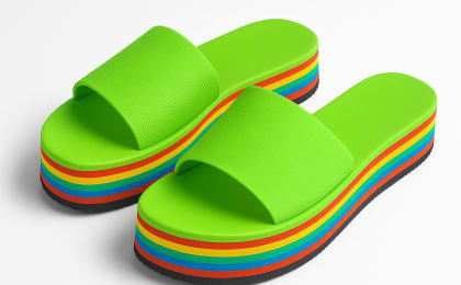 Women's Green EVA Sandals - Casual Lightweight Summer Slides | Non-Slip Comfort Footwear