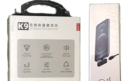 K9 Collar Wireless Microphone - Lavalier Mic for iPhone, Android & Type-C Devices -K-9 Wireless Microphone